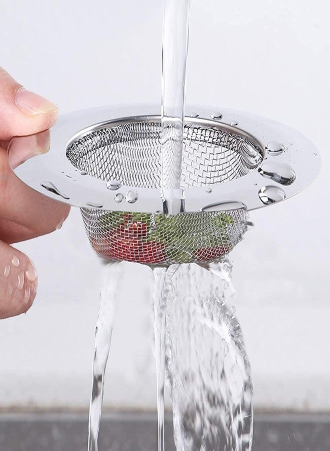 ILLUVA Stainless Steel Bathroom Shower Hair Filter Catcher Drain Cover Kitchen Sink Plug Strainer Hole Cover (Pack of 2) - Image 3